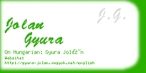 jolan gyura business card